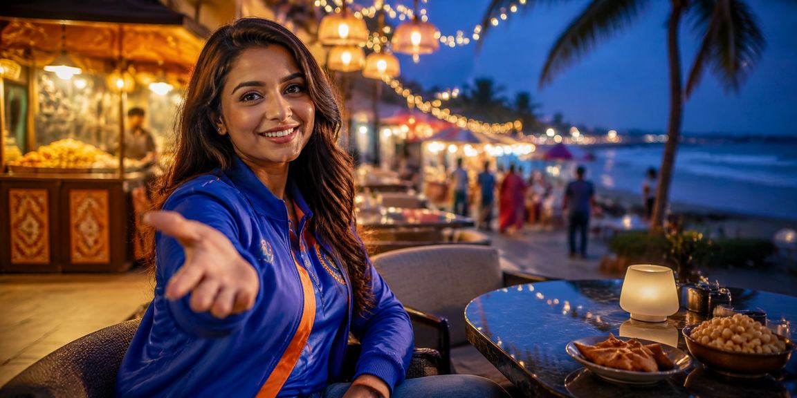 Exciting night market scene with cricket betting in India